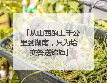 从山西跑上千公里到湖南，只为给交警送锦旗