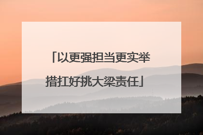 以更强担当更实举措扛好挑大梁责任