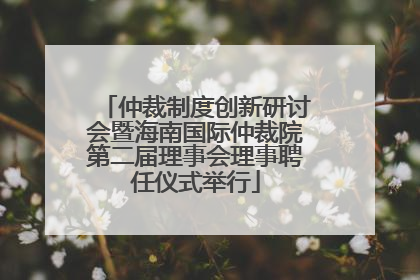 仲裁制度创新研讨会暨海南国际仲裁院第二届理事会理事聘任仪式举行