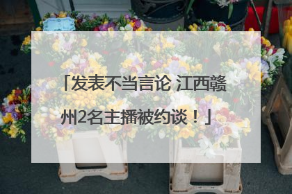 发表不当言论 江西赣州2名主播被约谈！