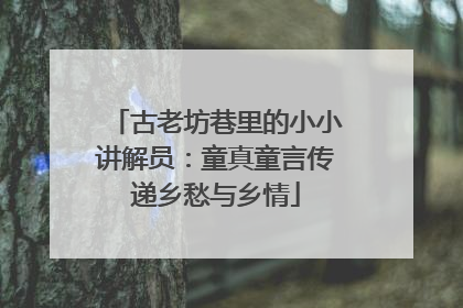 古老坊巷里的小小讲解员：童真童言传递乡愁与乡情