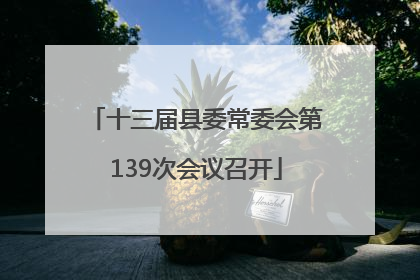 十三届县委常委会第139次会议召开