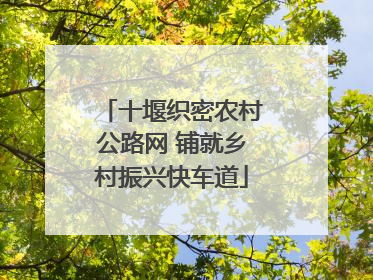 十堰织密农村公路网 铺就乡村振兴快车道