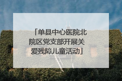 单县中心医院北院区党支部开展关爱残障儿童活动