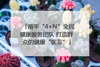 南平“4+N”全民健康服务团队 打造群众的健康“医靠”