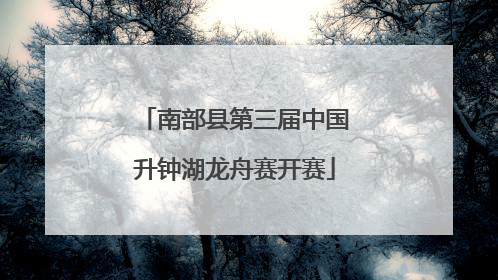 南部县第三届中国升钟湖龙舟赛开赛