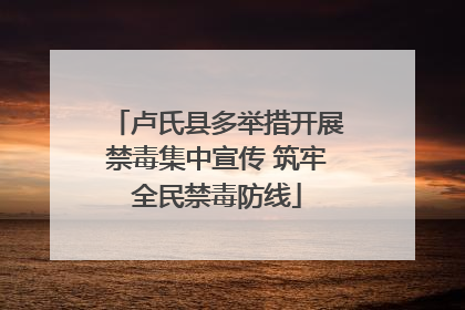 卢氏县多举措开展禁毒集中宣传 筑牢全民禁毒防线