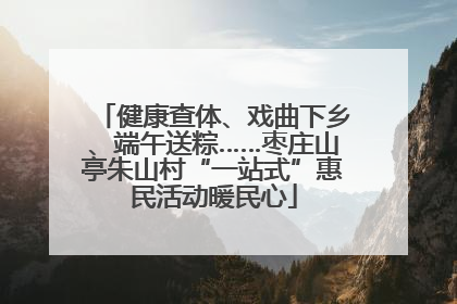 健康查体、戏曲下乡、端午送粽……枣庄山亭朱山村“一站式”惠民活动暖民心