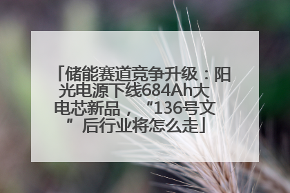 储能赛道竞争升级：阳光电源下线684Ah大电芯新品，“136号文”后行业将怎么走