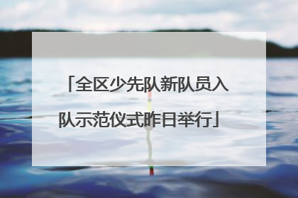 全区少先队新队员入队示范仪式昨日举行