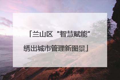 兰山区“智慧赋能”绣出城市管理新图景