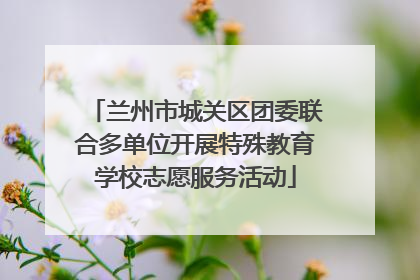 兰州市城关区团委联合多单位开展特殊教育学校志愿服务活动