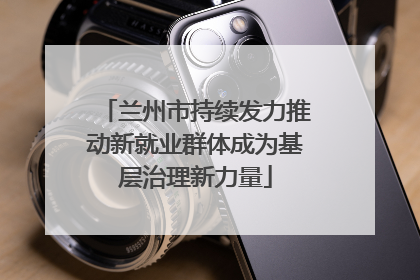 兰州市持续发力推动新就业群体成为基层治理新力量