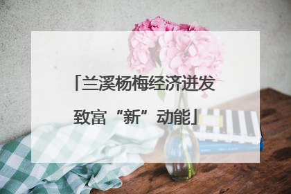 兰溪杨梅经济迸发致富“新”动能