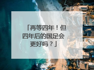 再等四年！但四年后的国足会更好吗？