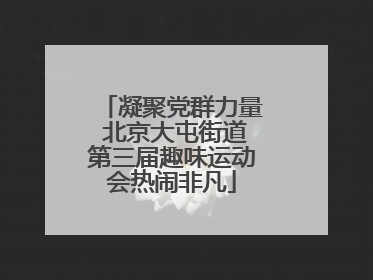 凝聚党群力量 北京大屯街道第三届趣味运动会热闹非凡