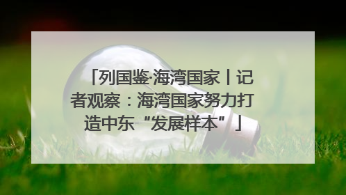 列国鉴·海湾国家丨记者观察：海湾国家努力打造中东“发展样本”