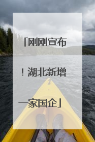 刚刚宣布！湖北新增一家国企