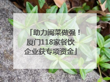 助力闽菜做强！厦门118家餐饮企业获专项资金
