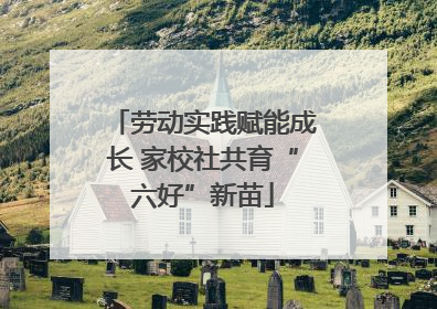 劳动实践赋能成长 家校社共育“六好”新苗