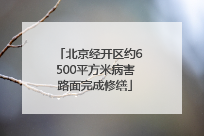 北京经开区约6500平方米病害路面完成修缮