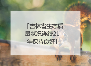 吉林省生态质量状况连续21年保持良好