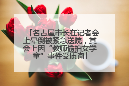 名古屋市长在记者会上晕倒被紧急送院，其会上因“教师偷拍女学童”事件受质询