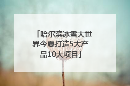 哈尔滨冰雪大世界今夏打造5大产品10大项目