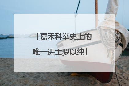 嘉禾科举史上的唯一进士罗以纯