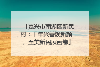 嘉兴市南湖区新民村：千年兴善焕新颜、至美新民展画卷