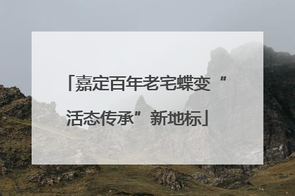 嘉定百年老宅蝶变“活态传承”新地标