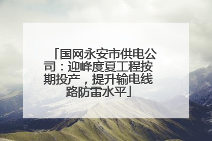 国网永安市供电公司：迎峰度夏工程按期投产，提升输电线路防雷水平
