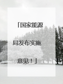 国家能源局发布实施意见！