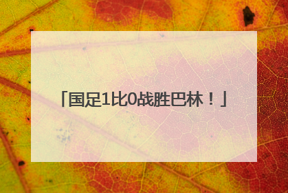 国足1比0战胜巴林！