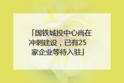 国铁城投中心尚在冲刺建设，已有25家企业等待入驻