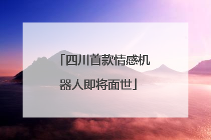 四川首款情感机器人即将面世