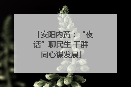 安阳内黄：“夜话”聊民生 干群同心谋发展