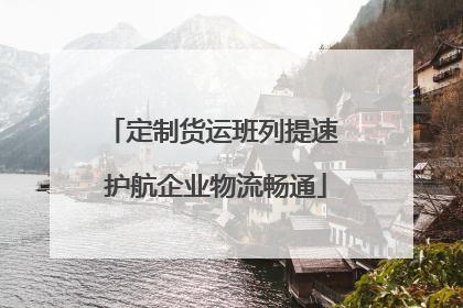 定制货运班列提速 护航企业物流畅通