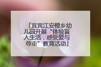 宜宾江安橙乡幼儿园开展“体验盲人生活，感受爱与尊重”教育活动