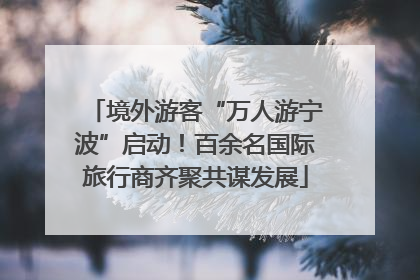 境外游客“万人游宁波”启动！百余名国际旅行商齐聚共谋发展