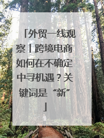 外贸一线观察丨跨境电商如何在不确定中寻机遇？关键词是“新”
