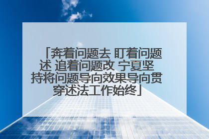 奔着问题去 盯着问题述 追着问题改 宁夏坚持将问题导向效果导向贯穿述法工作始终