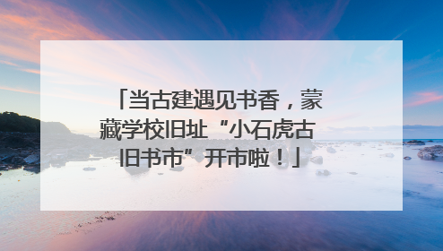 当古建遇见书香，蒙藏学校旧址“小石虎古旧书市”开市啦！