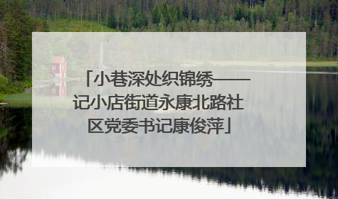 小巷深处织锦绣——记小店街道永康北路社区党委书记康俊萍