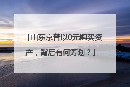 山东京普以0元购买资产，背后有何筹划？