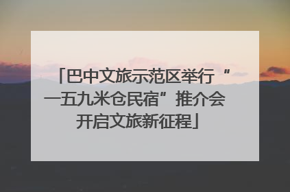 巴中文旅示范区举行“一五九米仓民宿”推介会 开启文旅新征程