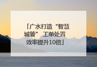 广水打造“智慧城管” 工单处置效率提升10倍