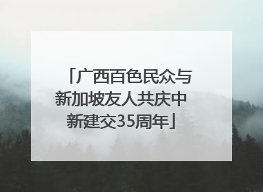 广西百色民众与新加坡友人共庆中新建交35周年