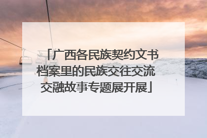 广西各民族契约文书档案里的民族交往交流交融故事专题展开展