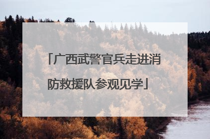 广西武警官兵走进消防救援队参观见学